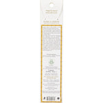 Marco Polo's Treasures Palo Santo incense box with 10 sticks and natural wood illustrations on a white background.
