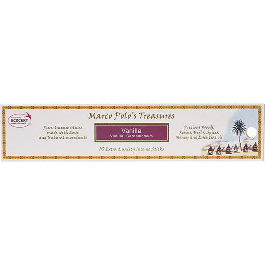 Marco Polo's Treasures Incense Sticks Vanilla 10 Pack Payless 4 Organics