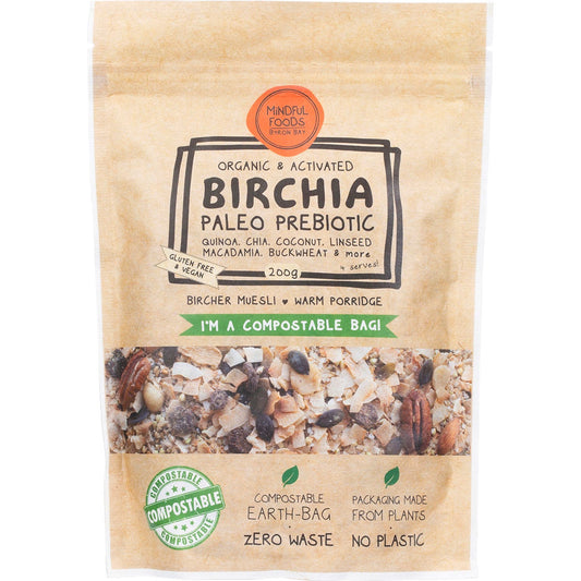 Mindful Foods Birchia Paleo Prebiotic Granola Organic & Activated 200g Payless 4 Organics