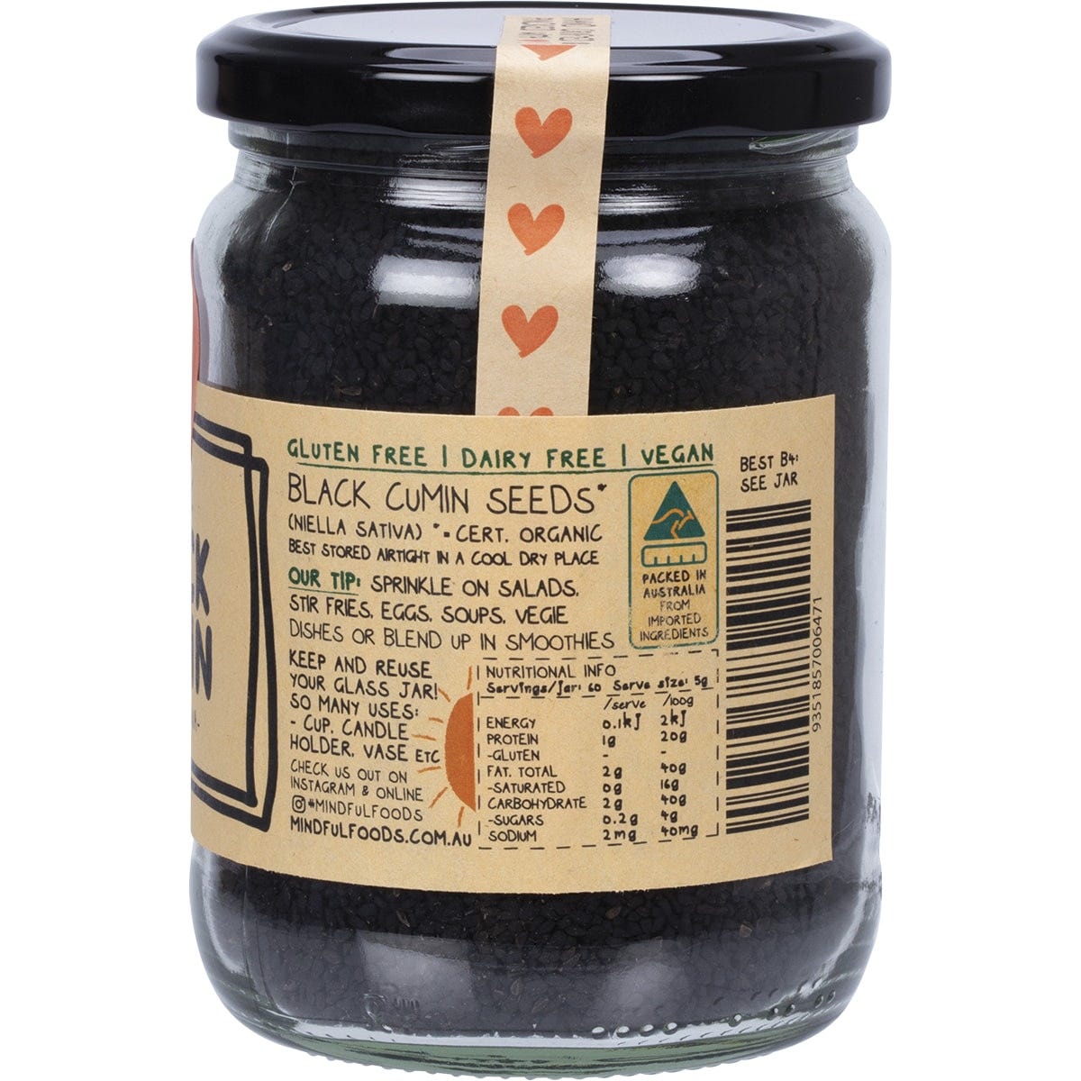Mindful Foods Black Cumin Organic 300g Payless 4 Organics
