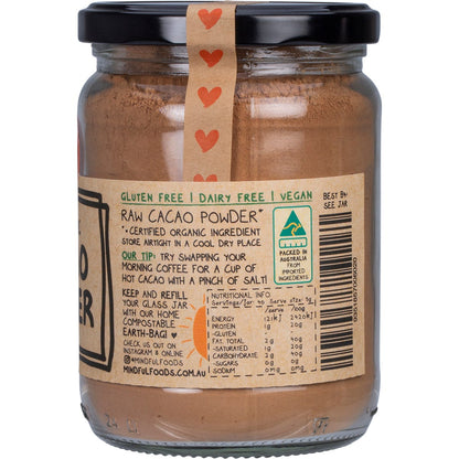Mindful Foods Cacao Powder Raw Organic 200g Payless 4 Organics