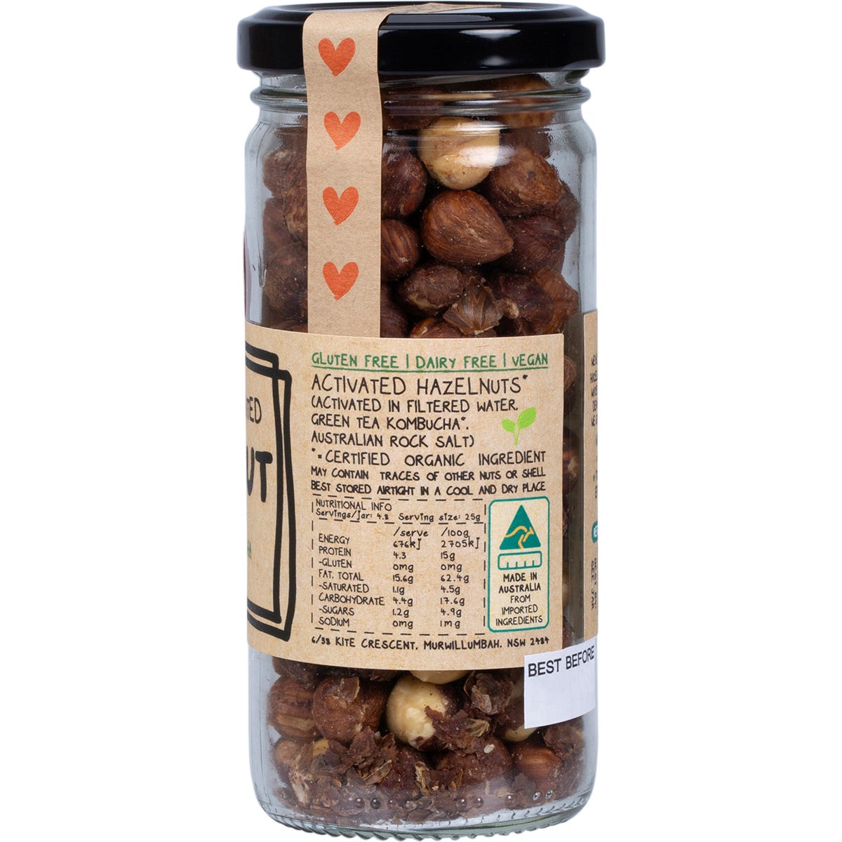 Mindful Foods Hazelnuts Organic & Activated 120g Payless 4 Organics