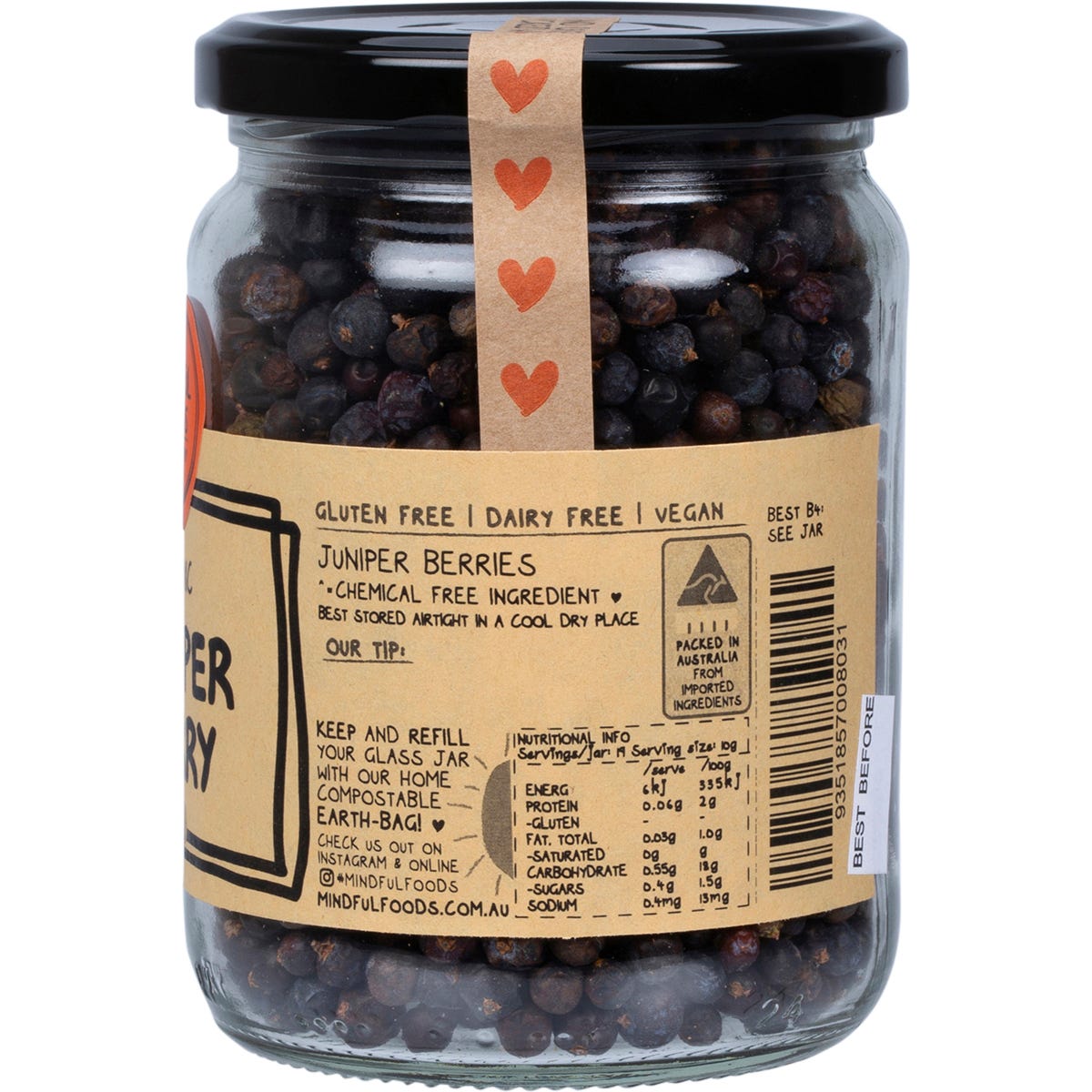 Mindful Foods Juniper Berries 190g Payless 4 Organics