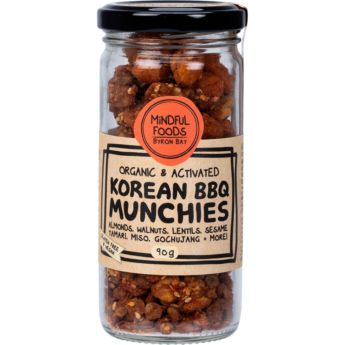 Mindful Foods Korean BBQ Munchies Organic & Activated 90g Payless 4 Organics