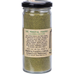 Mindful Foods 90g jar of organic Lemon Myrtle powder with a native Australian botanical label on a white background.