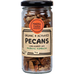 90g jar of Mindful Foods Organic and Activated Pecans on a white background.