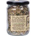 Mindful Foods organic activated seed mix in a 300g glass jar with a white and blue label.
