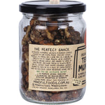 200g glass jar of Mindful Foods Teriyaki Munchies with a brown label on a white background.