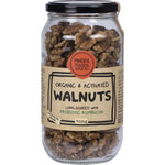400g jar of Mindful Foods Organic and Activated Walnuts featuring a green botanical label on a white background.