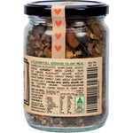 Mindful Foods Yummy Beans in a glass jar with organic activated nuts, seeds, and pulses.