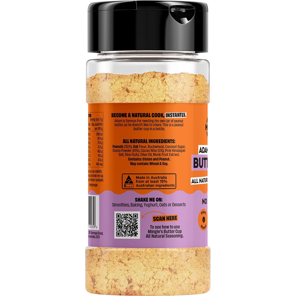 Mingle Adam's Peanut Butter Cup All Natural Sweet Topper 130g Payless 4 Organics