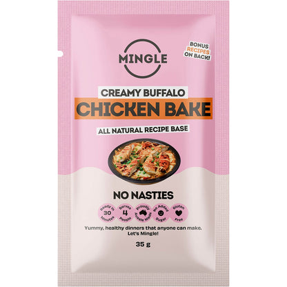 Mingle Buffalo Chicken Bake All Natural Recipe Base 35g (Pack of 12) Payless 4 Organics