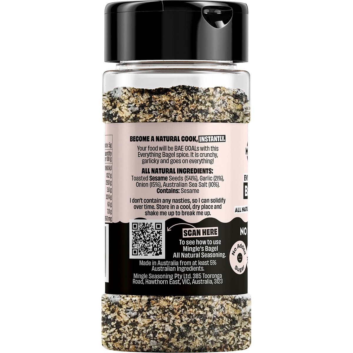 Mingle Everything Bagel All Natural Seasoning 50g (Pack of 10) Payless 4 Organics