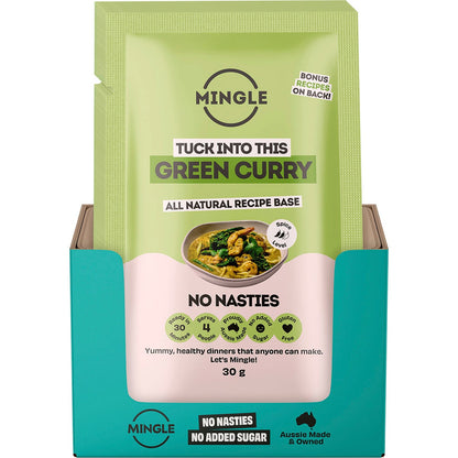 Mingle Green Curry All Natural Recipe Base 30g (Pack of 12) Payless 4 Organics