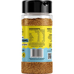 Back of Mingle Salted Caramel Sweet Topper 130g jar showing nutrition facts, ingredients, and usage instructions.