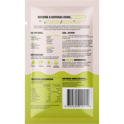 Mingle Mexican Fajita All Natural Recipe Base 35g (Pack of 12) Payless 4 Organics