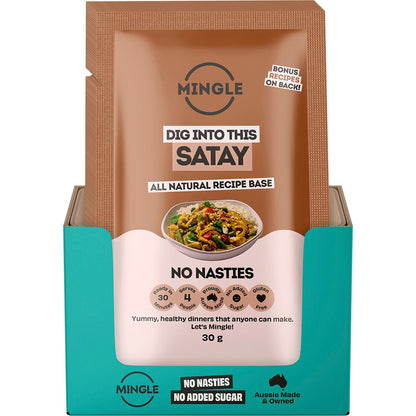 Mingle Satay All Natural Recipe Base 30g (Pack of 12) Payless 4 Organics