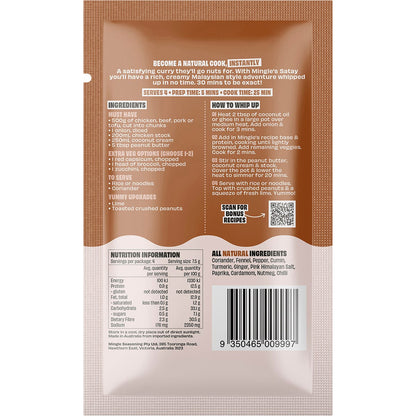 Mingle Satay All Natural Recipe Base 30g (Pack of 12) Payless 4 Organics
