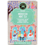 Box of Ministry of Tea Organic Moroccan Mint Tea containing 20 tea bags with a blue and white design.