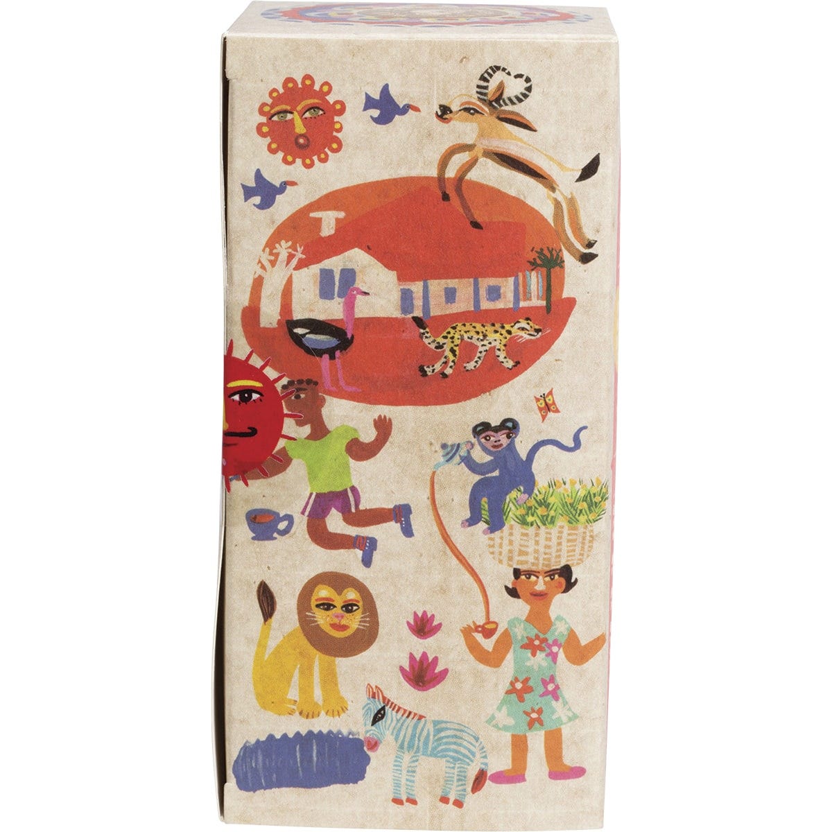 Side view of Ministry of Tea Organic Rooibos 20 tea bags box showing product description and brewing instructions.