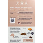 Back of Mt. Elephant 375g Chocolate Chip Cookie Mix bag showing nutritional information, ingredients, and directions.