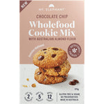 Mt. Elephant Chocolate Chip Wholefood Cookie Mix 375g bag with a finished cookie and hemp leaf illustration.