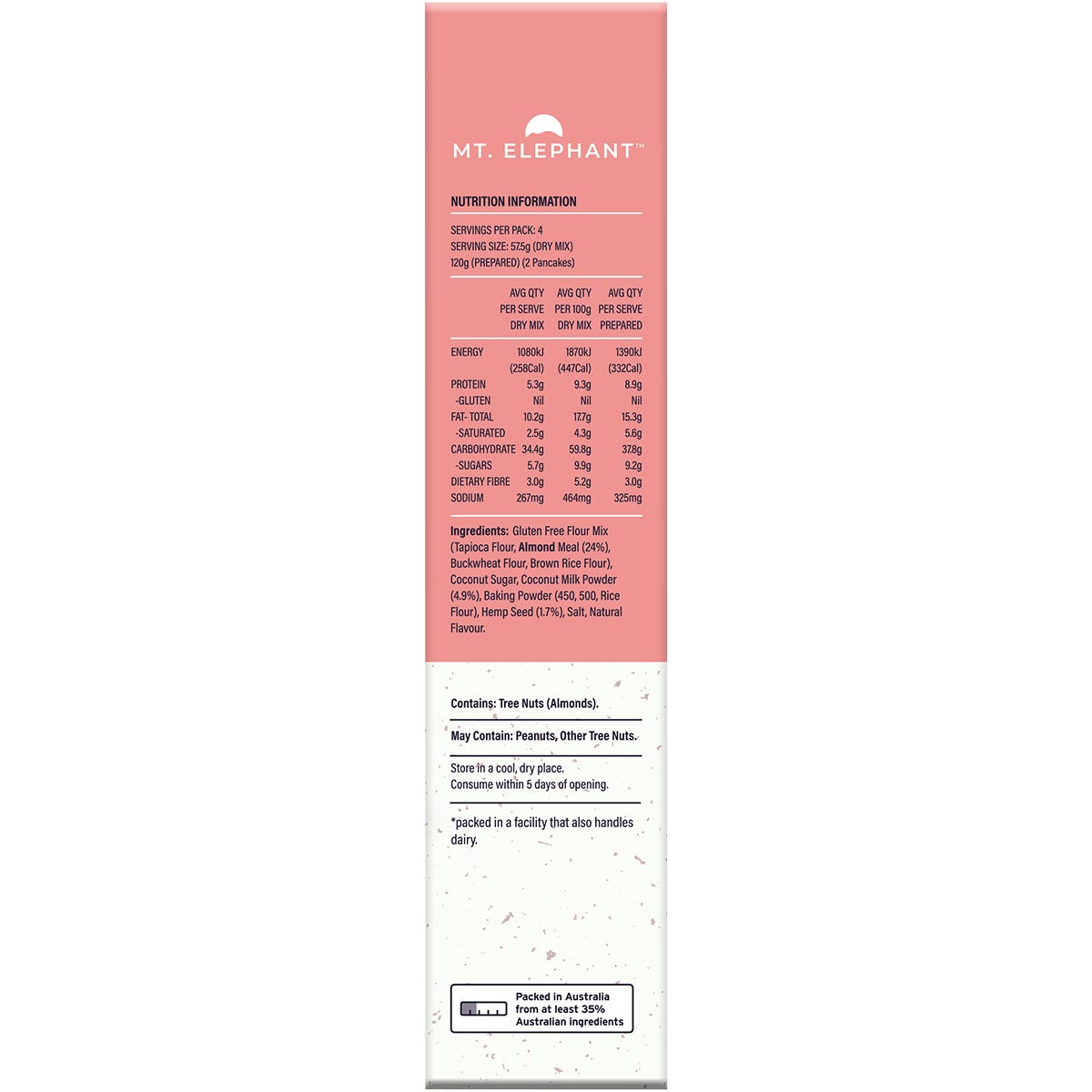 Mt. Elephant Wholefood Pancake Mix Buttermylk 230g (Pack of 5) Payless 4 Organics