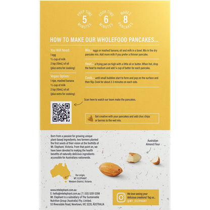 Mt. Elephant Wholefood Pancake Mix Very Vanilla 230g (Pack of 5) Payless 4 Organics