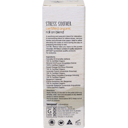 Mt Retour Essential Oil 100% Stress Soother Blend Roll-On 10ml Payless 4 Organics