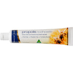 Natural Life Propolis Toothpaste 110g tube with peppermint and fluoride on a white background.