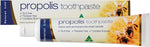Natural Life Propolis Toothpaste 110g tube and box, Australian made with natural peppermint and fluoride.