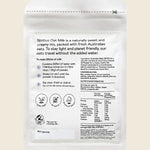 Nimbus Oat Milk packaging with nutritional information and usage instructions on a beige background