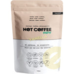 120g bag of Not Coffee Instant Coffee Alternative Vanilla with chicory and organic carob on a white background.
