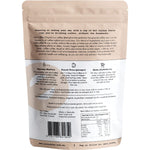 Rear view of a 200g Not Coffee Original bag showing brewing instructions and nutrition facts.