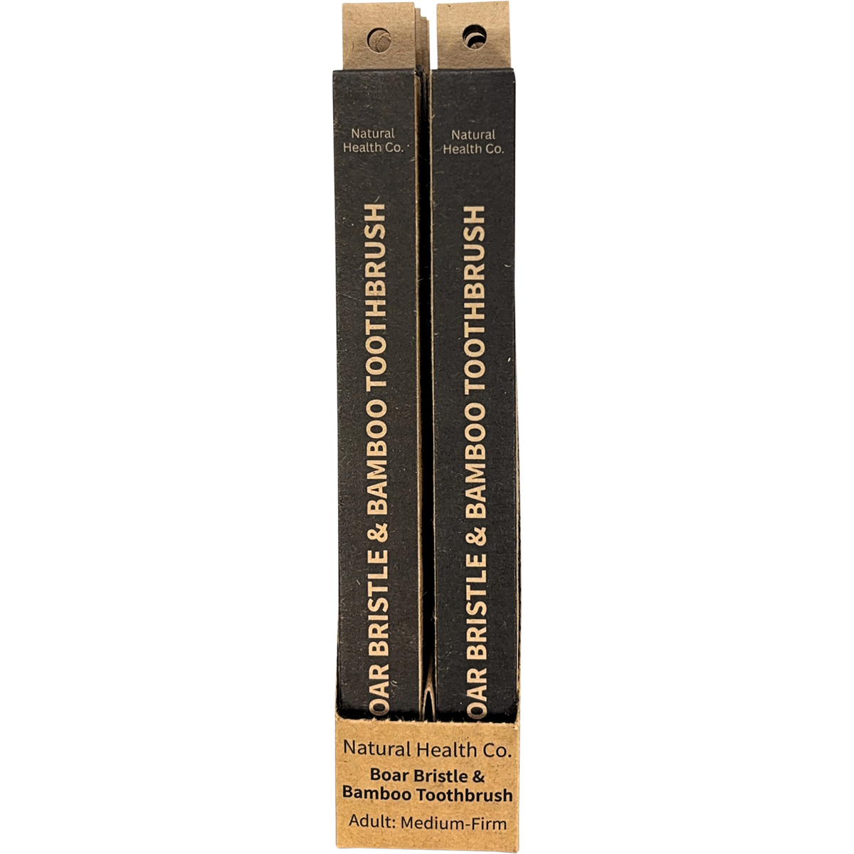 Natural Health Co Boar Bristle & Bamboo Toothbrush Adult Med-Firm 1 Pack (Pack of 12)