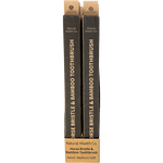 Two boxed horse bristle and bamboo toothbrushes standing upright on a white background, with the Natural Health Co. branding visible on the packaging.