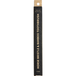 A single horse bristle and bamboo toothbrush wrapped in a black sleeve with gold text, shown vertically on a plain white background. The sleeve reads 'Natural Health Co' and 'Horse Bristle & Bamboo Toothbrush' with 'Child' at the bottom.