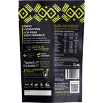 Back of Niulife Hydrate Lemon & Lime 200g tub showing ingredients, nutrition facts, and directions for use.