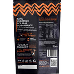 Back of Niulife Tropical Hydrate 200g tub showing nutrition facts, ingredients, and directions for use.