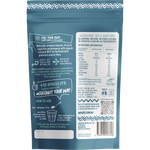 Back of Niulife MCT Oil Powder tub showing nutritional information and ingredients on a white background.
