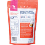 Back of Naturally Sweet Monk Fruit Blend 500g pouch featuring nutritional information and product benefits.