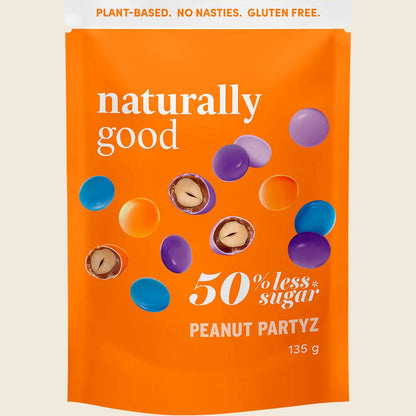 Naturally Good Peanut Mylk Partyz 50% less sugar 135g (Pack of 6)