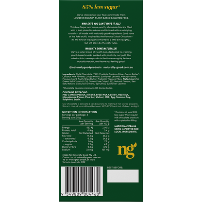 Naturally Good Dubai Inspired Chocolate Block 100g (Pack of 14)