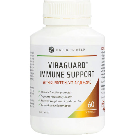 Nature's Help Viraguard Immune Supportwith Quercetin, Vit. A, C, D & Zinc 60 Caps