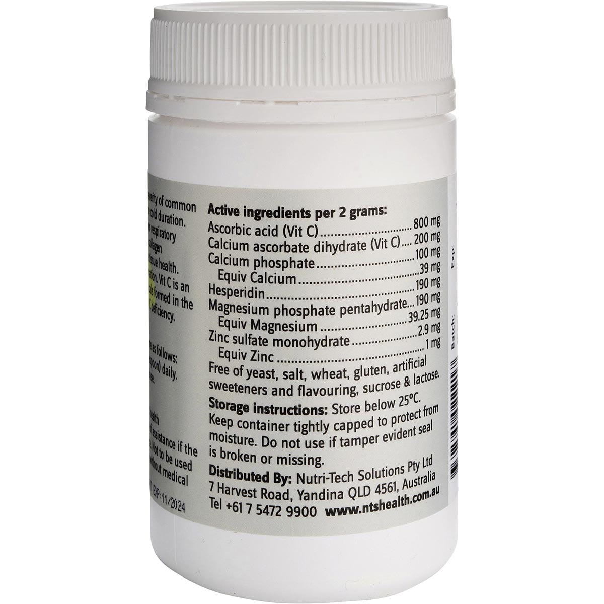 NTS Health Bio Spark Vitamin C Powder 200g Payless 4 Organics