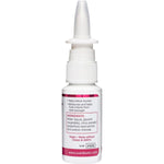 Right side of a NutriBiotic Nasal Spray box showing ingredient list and product weight information.