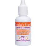 Nutribiotic Traveler's Friend 30ml bottle of concentrated citrus seed extract liquid drops for water purification.
