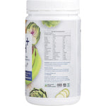 Right side of Natural Evolution GH+ 800g tub showing nutritional information and health benefits.