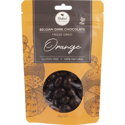Naked Chocolate Co Freeze Dried Orange Dark Chocolate 100g Payless 4 Organics