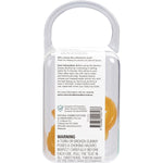 Two small natural rubber orthodontic soothers in a twin pack for babies aged 0-6 months.